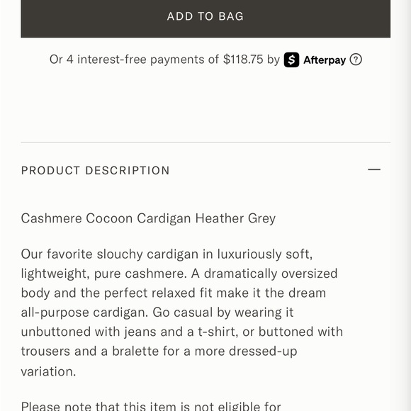 Jenni Kayne Gray Sweater cocoon - Picture 4 of 4